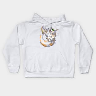 Purrmaid: Cream Bicolor Kids Hoodie